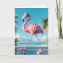 Search for pink flamingo birthday cards Tropical