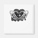 Search for gothic love square magnets Skull