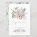 Search for boho sip and see invitations Watercolor