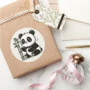 Search for panda illustration stickers Black and white
