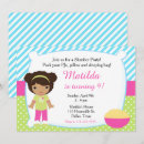 Search for blue pillow invitations Sleepover