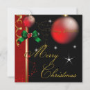 Search for red black christmas invitations Glitter