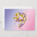 Search for flowers 9th birthday invitations Daisy