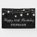 Search for 80th birthday banners Black and white