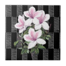Search for black and white floral pattern tiles Decorative