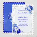 Search for royal blue and silver wedding invitations White
