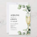 Search for champagne engagement party invitations Eucalyptus