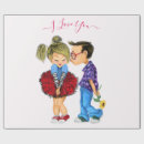 Search for love kiss wrapping paper I love you