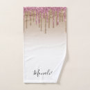 Search for purple and gold bath towels Faux glitter