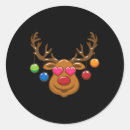 Search for funny reindeers stickers Christmas tree