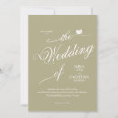 Search for heart wedding invitations Sage green
