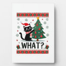 Search for funny christmas plaques Cat