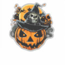 Search for scary pumpkin stickers Skull