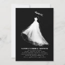 Search for artistic bridal shower invitations Black
