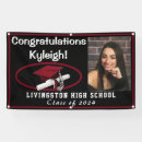 Search for red and black graduation banners High school