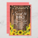 Search for string lights sweet 16 invitations Sunflower