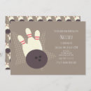 Search for boy bowling party invitations Vintage