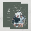 Search for forest green save the dates Minimalist