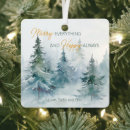 Search for pine christmas tree decorations Watercolor