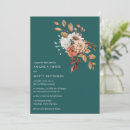 Search for rustic teal wedding invitations Flowers