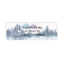 Search for blue mountain return address labels Watercolor