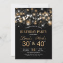 Search for adult twin birthday invitations Gold glitter