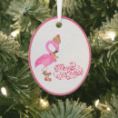 Search for pink flamingos christmas tree decorations Snow
