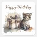 Search for happy kitten stickers Birthday