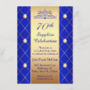 Search for sapphire blue birthday invitations Gold