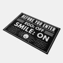 Search for slogan doormats Black and white
