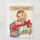 Search for 1950s birthday invitations Girl