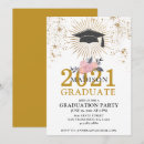 Search for rose gold glitter graduation invitations Girly
