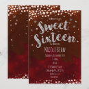 Search for red and silver sweet 16 invitations Glitter