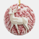 Search for pink deer christmas tree decorations Winter