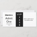 Search for admission ticket invitations Black and white