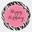 Search for zebra and pink stickers Birthday
