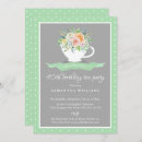 Search for elegant tea party invitations Green