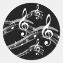 Search for black white music notes stickers Cute