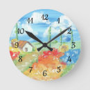 Search for poppy clocks Field of flowers