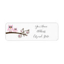 Search for pink owl return address labels Modern