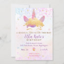 Search for unicorn 7th birthday invitations Magical