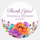 Search for purple flowers thank you stickers Autumn
