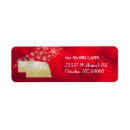 Search for faux glitter return address labels Red