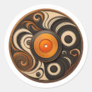 Search for round record stickers Music lover