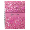 Search for hot pink glitter notebooks Girly