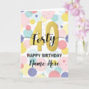 Search for woman 40th birthday cards Elegant
