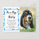 Search for new puppy announcement postcards Dog adoption