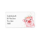 Search for pig return address labels Pink