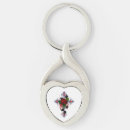 Search for rose cross key rings Red
