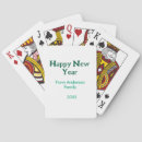 Search for new year playing cards Calligraphy typography elegant